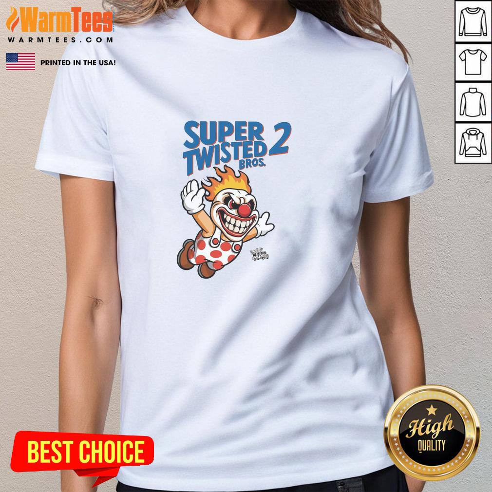 official-super-twisted-bros-2-ladies-tee Official Super Twisted Bros 2 Ladies Tee featuring vibrant graphics and a stylish fit for female gamers.