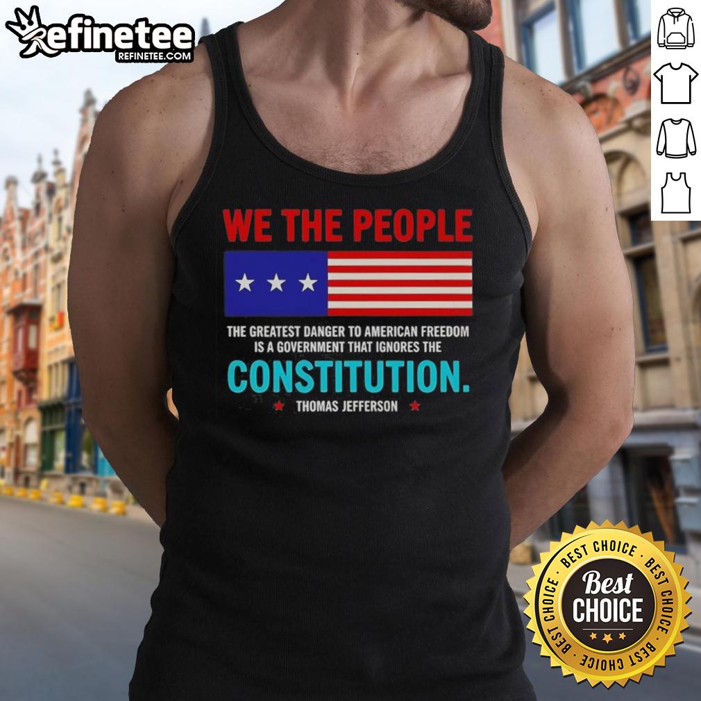 official-the-greatest-danger-to-american-freedom-is-a-government-that-ignores-tank-top Official tank top featuring 'The Greatest Danger to American Freedom is a Government That Ignores' design.