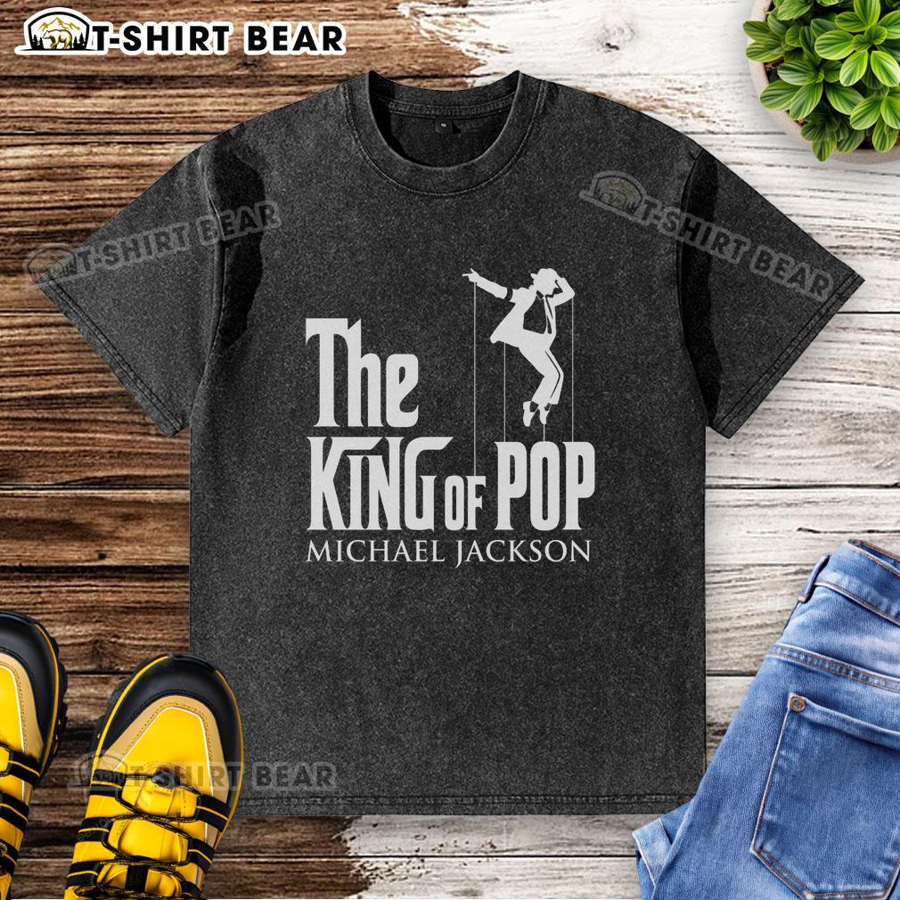 Official The King Of Pop Michael Jackson Washed T Shirt Official Michael Jackson washed t-shirt featuring iconic King of Pop design, perfect for fans and collectors.