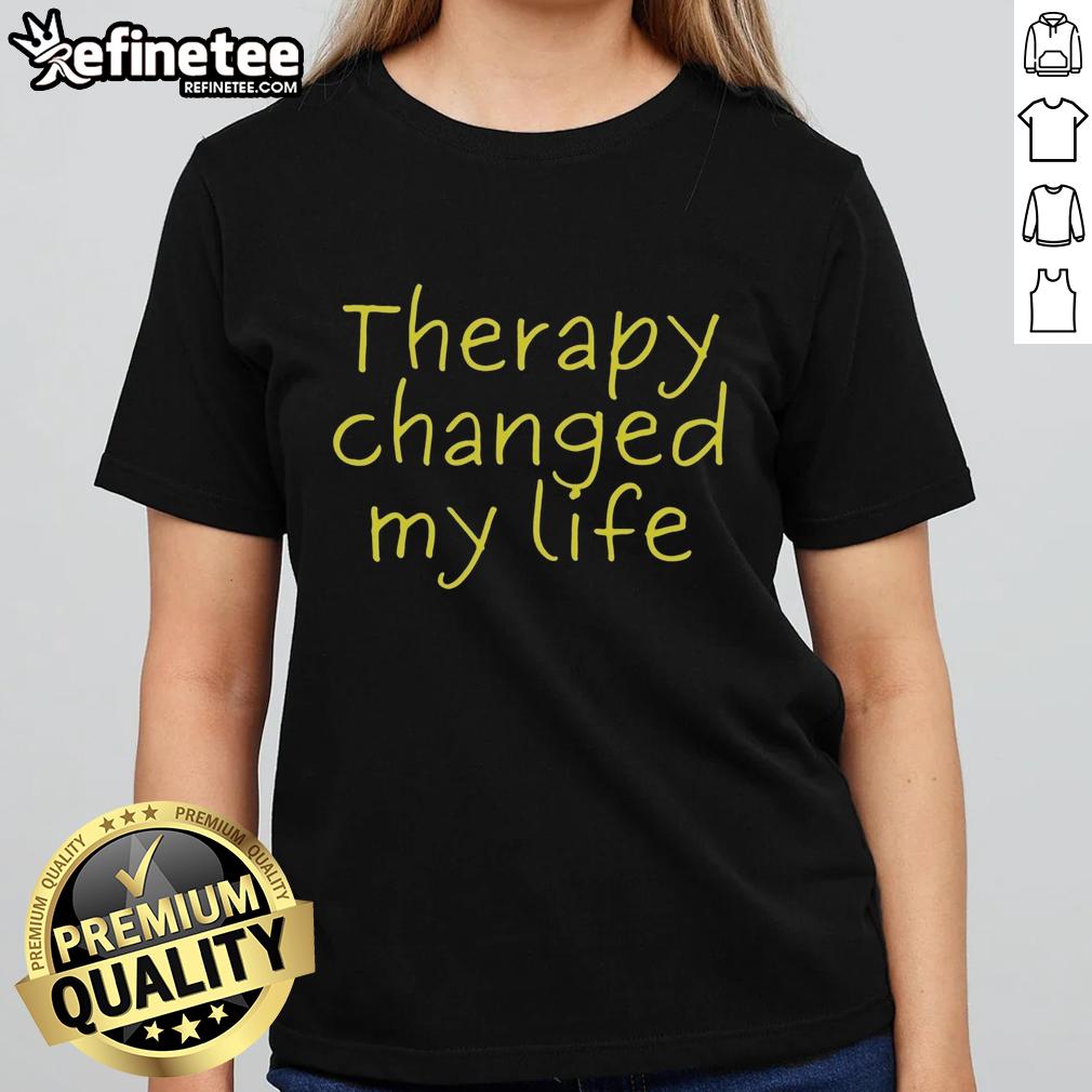 official-therapy-changed-my-life-ladies-tee Official Therapy Changed My Life Ladies Tee in vibrant colors, showcasing a positive mental health message for women.