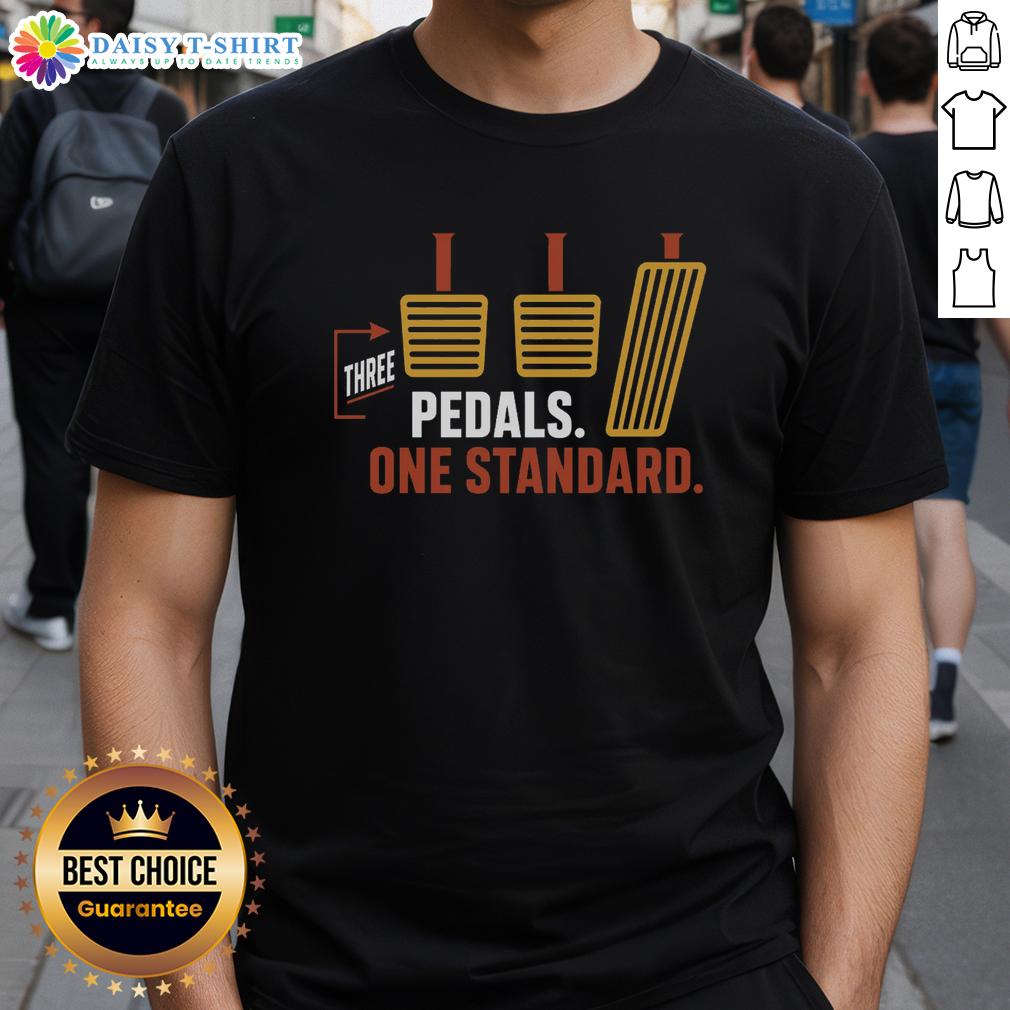 Official Three Pedals One Standard T Shirt Official Three Pedals One Standard T-Shirt featuring a stylish design, perfect for music enthusiasts and casual wear.