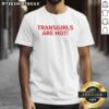 Official Transgirl Are Hot Letter T-Shirt featuring bold text in vibrant colors, perfect for pride and self-expression.