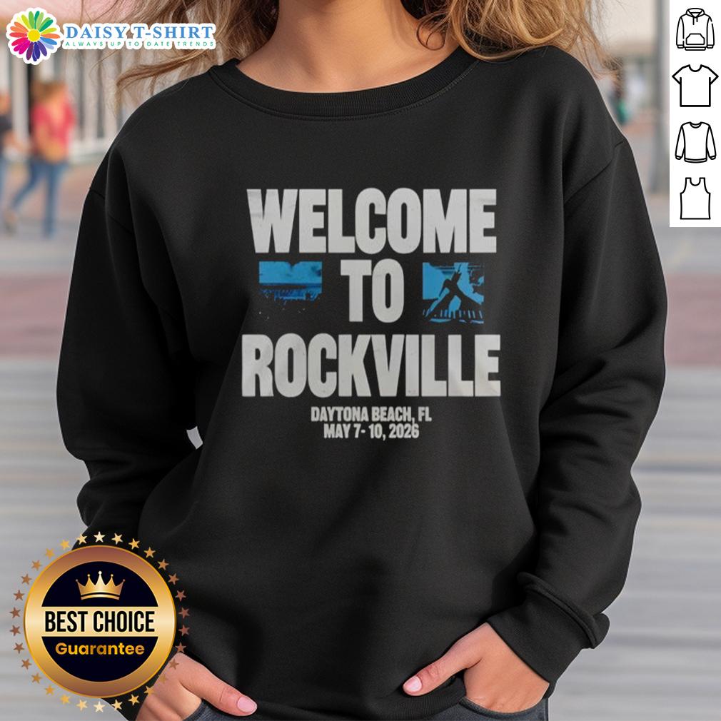 Official Welcome To Rockville 2026 Sweatshirt Official Welcome to Rockville 2026 sweatshirt featuring vibrant design and event logo, perfect for festival fans.