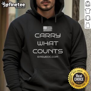 Alt Text: Top Carry What Counts USA Flag Hoodie featuring a bold American flag design for patriotic style.