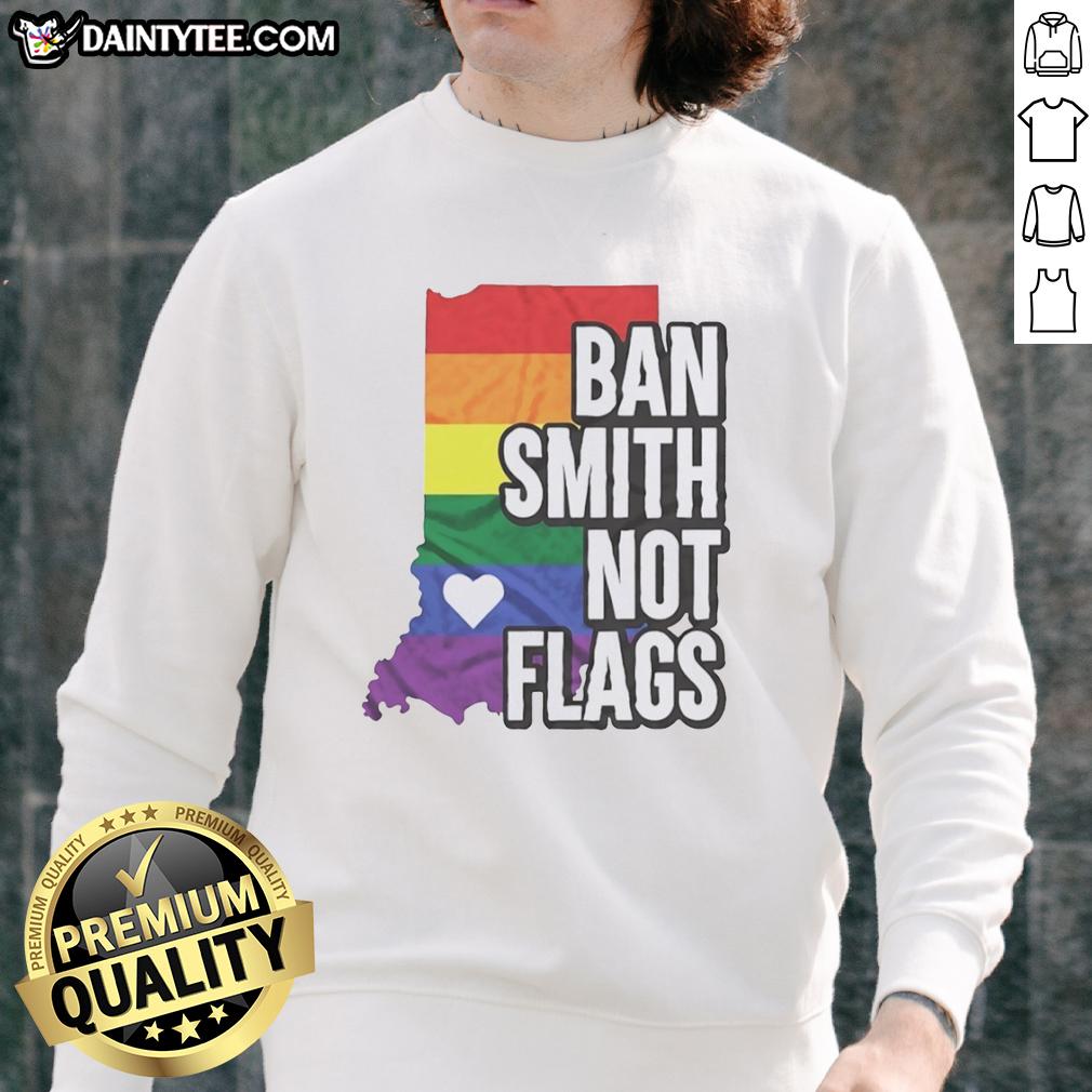 original-ban-smith-not-flags-pride-rainbow-sweatshirt Alt Text: Original Ban Smith Not Flags Pride Rainbow Sweatshirt showcasing vibrant rainbow colors and a stylish design.