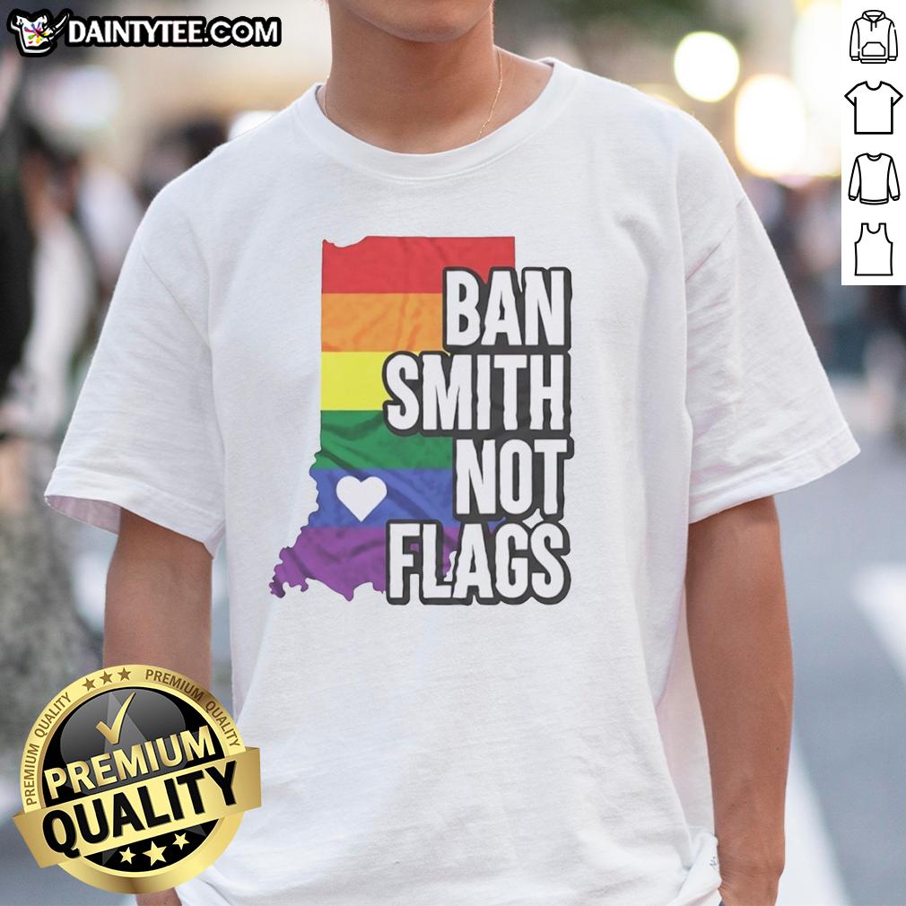 original-ban-smith-not-flags-pride-rainbow-t-shirt-1 Alt Text: Original Ban Smith Not Flags Pride Rainbow T-Shirt featuring vibrant rainbow colors and a bold, inclusive message.