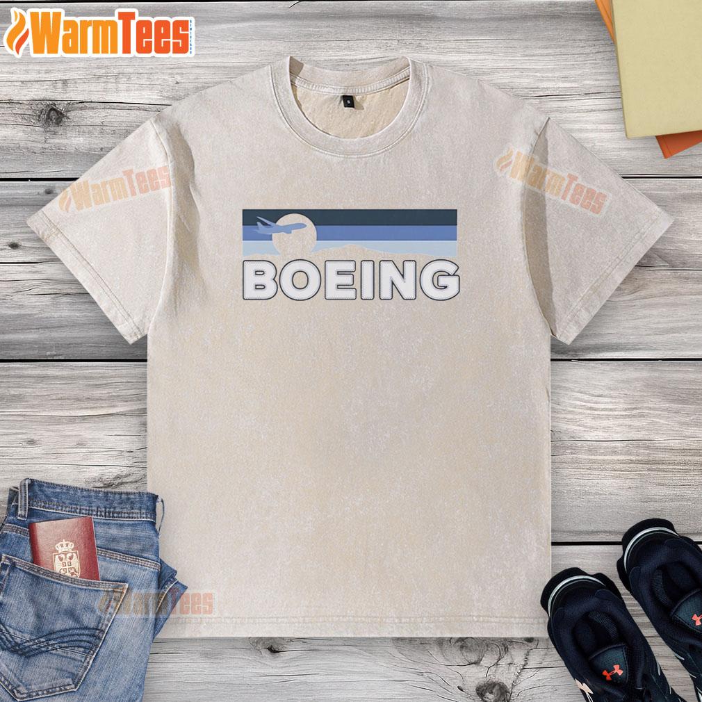 original-boeing-2026-boeing-wanderer-vintage-washed-t-shirt Alt Text: Original Boeing 2026 Wanderer Vintage Washed T-Shirt in soft fabric, featuring classic Boeing logo design.