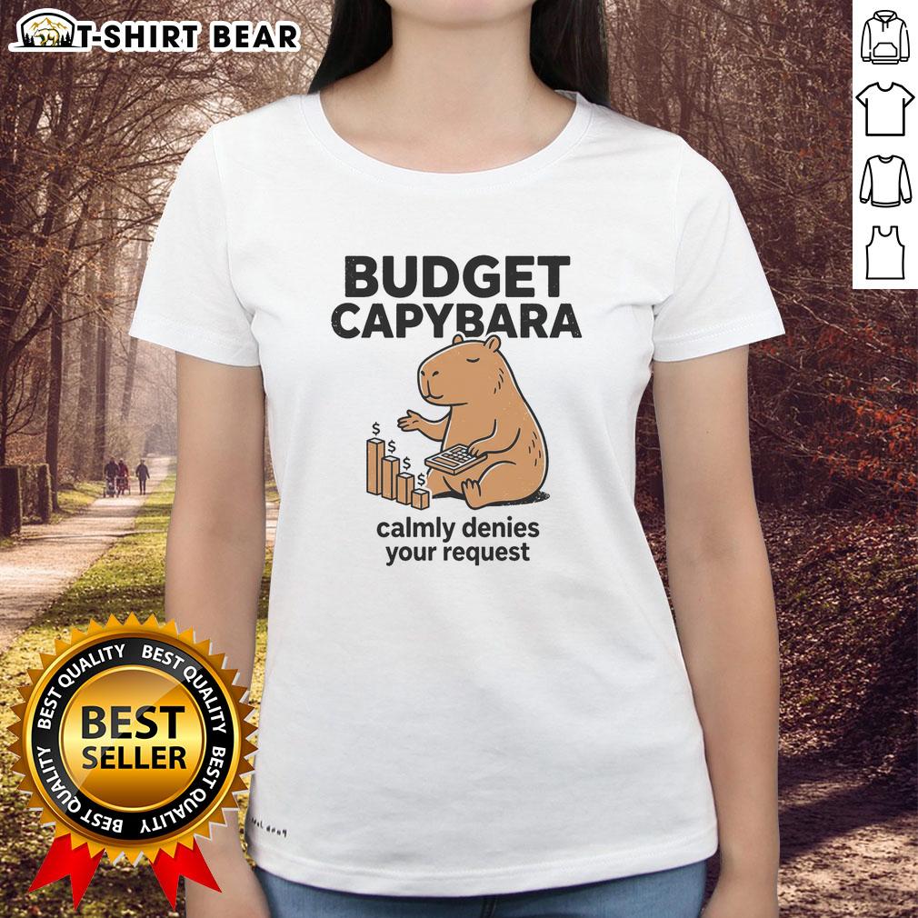 Original Budget Capybara Ladies Tee Original Budget Capybara Ladies Tee featuring a cute capybara graphic on a soft, stylish women's t-shirt.