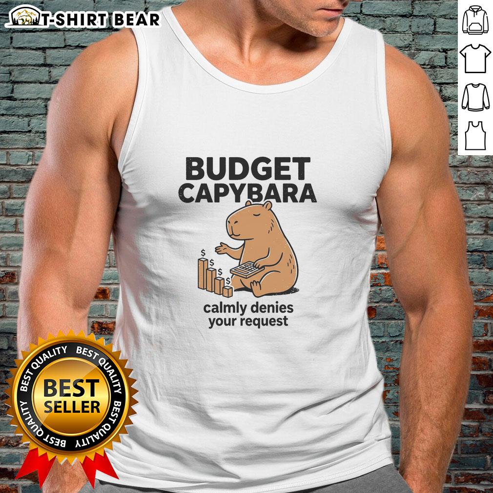 Original Budget Capybara Tank Top Original Budget Capybara Tank Top featuring a cute capybara graphic, perfect for casual summer wear.