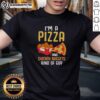 Funny T-shirt for pizza lovers featuring chicken nuggets, perfect for foodies who enjoy fast food humor.
