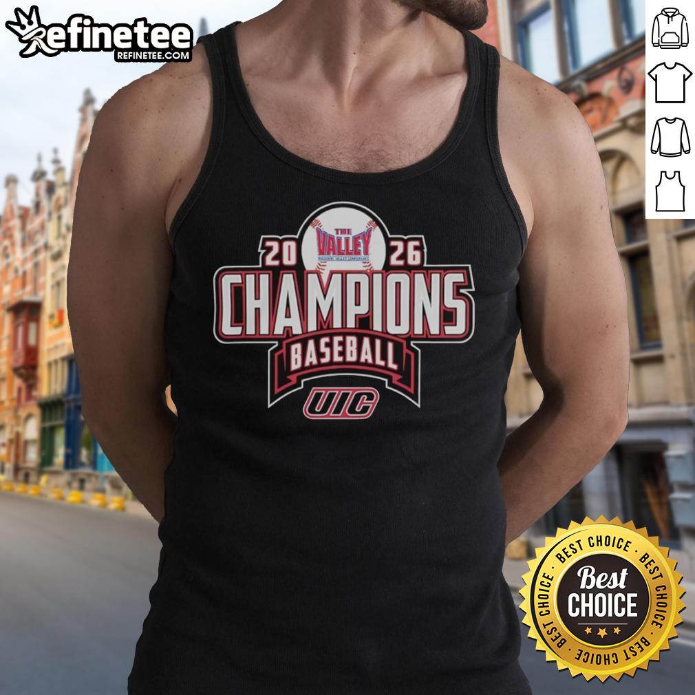 original-illinois-chicago-flames-missouri-valley-ncaa-baseball-regular-season-champions-2026-tank-top 2026 Illinois Chicago Flames NCAA Baseball Regular Season Champions tank top featuring team logo and colors.