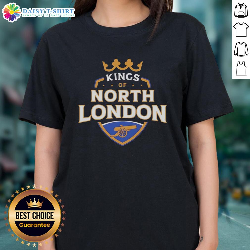 Original Kings Of North London For Arsenal Soccer Ladies Tee Original Kings of North London Arsenal soccer ladies tee showcasing team pride and style for female fans.
