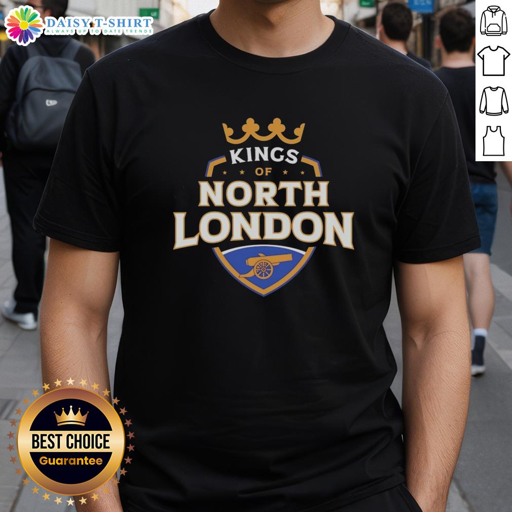 Original Kings Of North London For Arsenal Soccer T Shirt Original Kings Of North London Arsenal soccer T-shirt showcasing vibrant design and team pride.