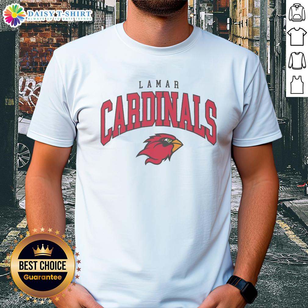 Original Lamar Cardinals Classic Logo T Shirt Alt Text: Original Lamar Cardinals Classic Logo T-Shirt featuring vibrant colors and iconic logo for fans and collectors.