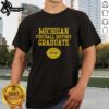 Original Michigan NCAA Football History Graduate T-Shirt 1879-1927 featuring vintage design and school colors.
