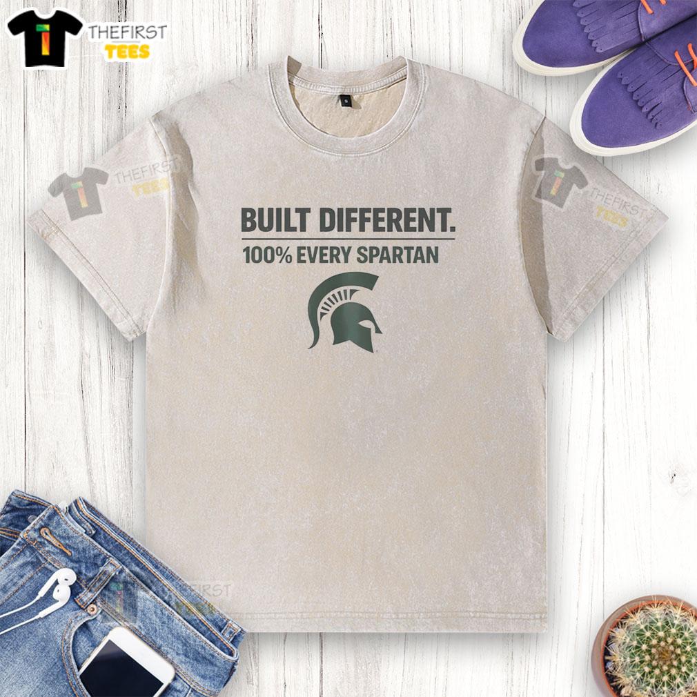 original-michigan-state-spartans-built-different-100-percents-every-spartan-washed-t-shirt Original Michigan State Spartans 'Built Different' T-shirt showcasing 100% washed cotton, perfect for every Spartan fan.