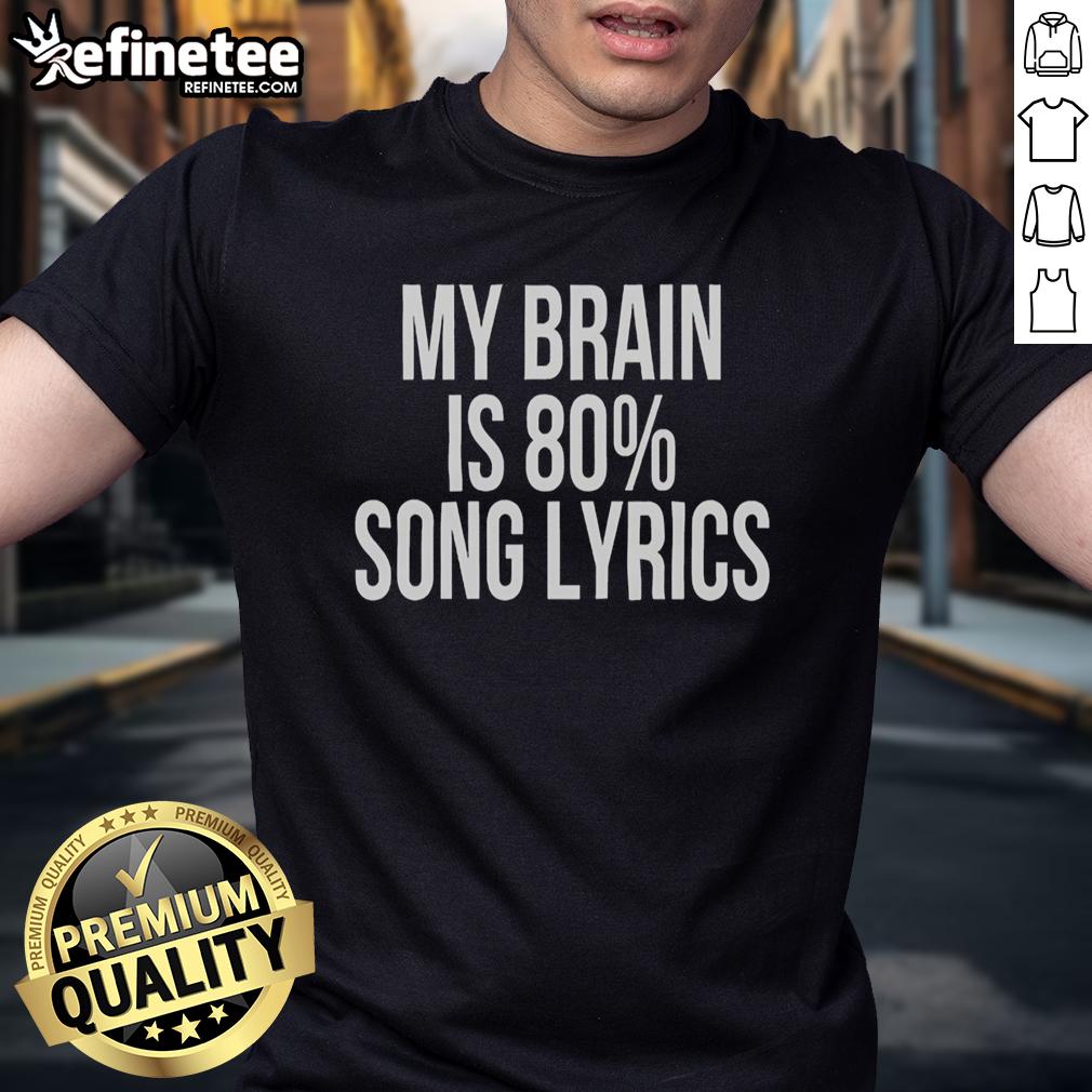 original-my-brain-is-80-percent-song-lyrics-funny-t-shirt Funny 'My Brain Is 80 Percent Song Lyrics' T-Shirt showcasing a humorous graphic, perfect for music lovers and comedy fans.