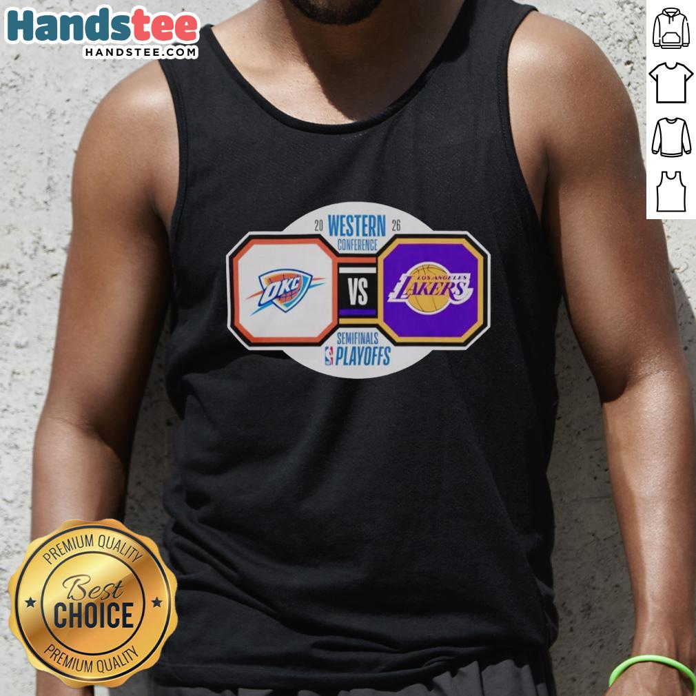 original-oklahoma-city-thunder-vs-los-angeles-lakers-2026-nba-playoffs-western-conference-semifinals-tank-top Alt Text: Original Oklahoma City Thunder vs Los Angeles Lakers 2026 NBA Playoffs Western Conference Semifinals tank top design.