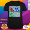 Alt Text: Original Power Hello T-Shirt in red, blue, and green colors, showcasing vibrant designs and stylish casual wear.