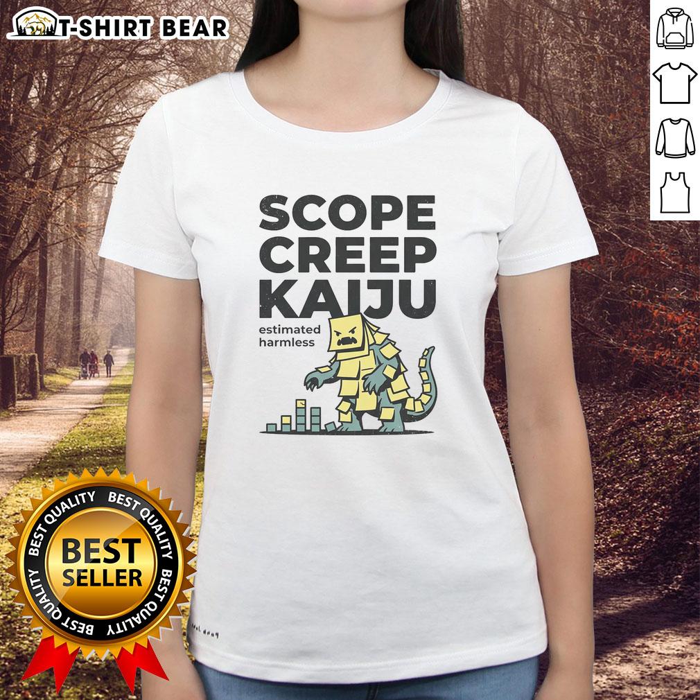 Original Scope Creep Kaiju Ladies Tee Original Scope Creep Kaiju Ladies Tee featuring a vibrant kaiju graphic on a stylish women's t-shirt.