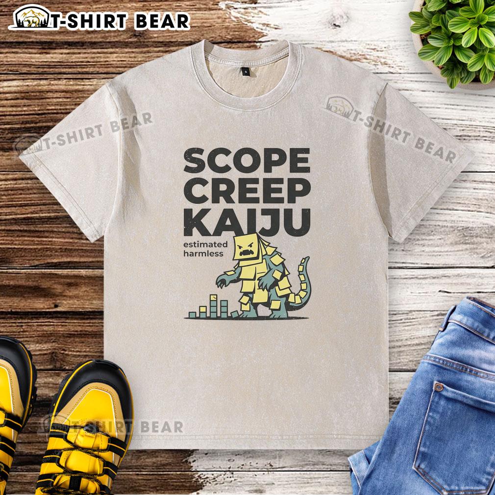 Original Scope Creep Kaiju Washed T Shirt Original Scope Creep Kaiju washed t-shirt featuring a vibrant kaiju graphic on a stylish, comfortable fit.