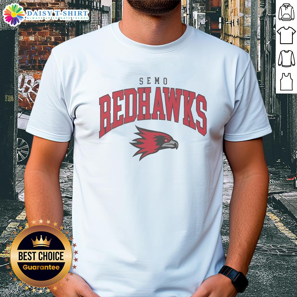 Original Southeast Missouri State Redhawks Classic Logo T Shirt Alt Text: Classic Southeast Missouri State Redhawks logo t-shirt featuring vibrant colors and a stylish design for fans.