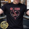 St. Louis Cardinals Ems Nurse t-shirt featuring a heart-shaped stethoscope design, perfect for healthcare fans.