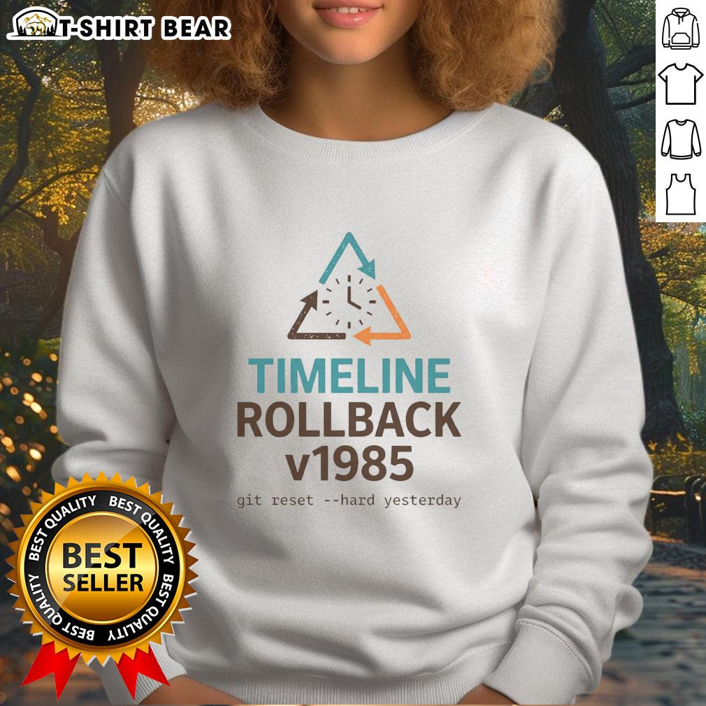 Original Timeline Rollback V1985 Sweatshirt Original Timeline Rollback V1985 Sweatshirt in vibrant colors, showcasing retro design and comfortable fit, perfect for casual wear.