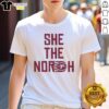 Alt Text: Original Toronto Tempo She The North T-Shirt featuring a bold design celebrating Canadian pride and sports culture.