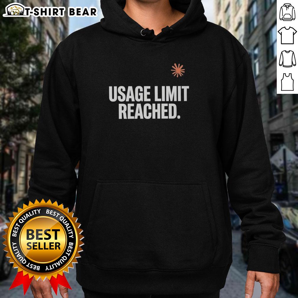 Original Usage Limit Reached Hoodie Original Usage Limit Reached Hoodie in black featuring a stylish design, perfect for casual wear and street fashion.