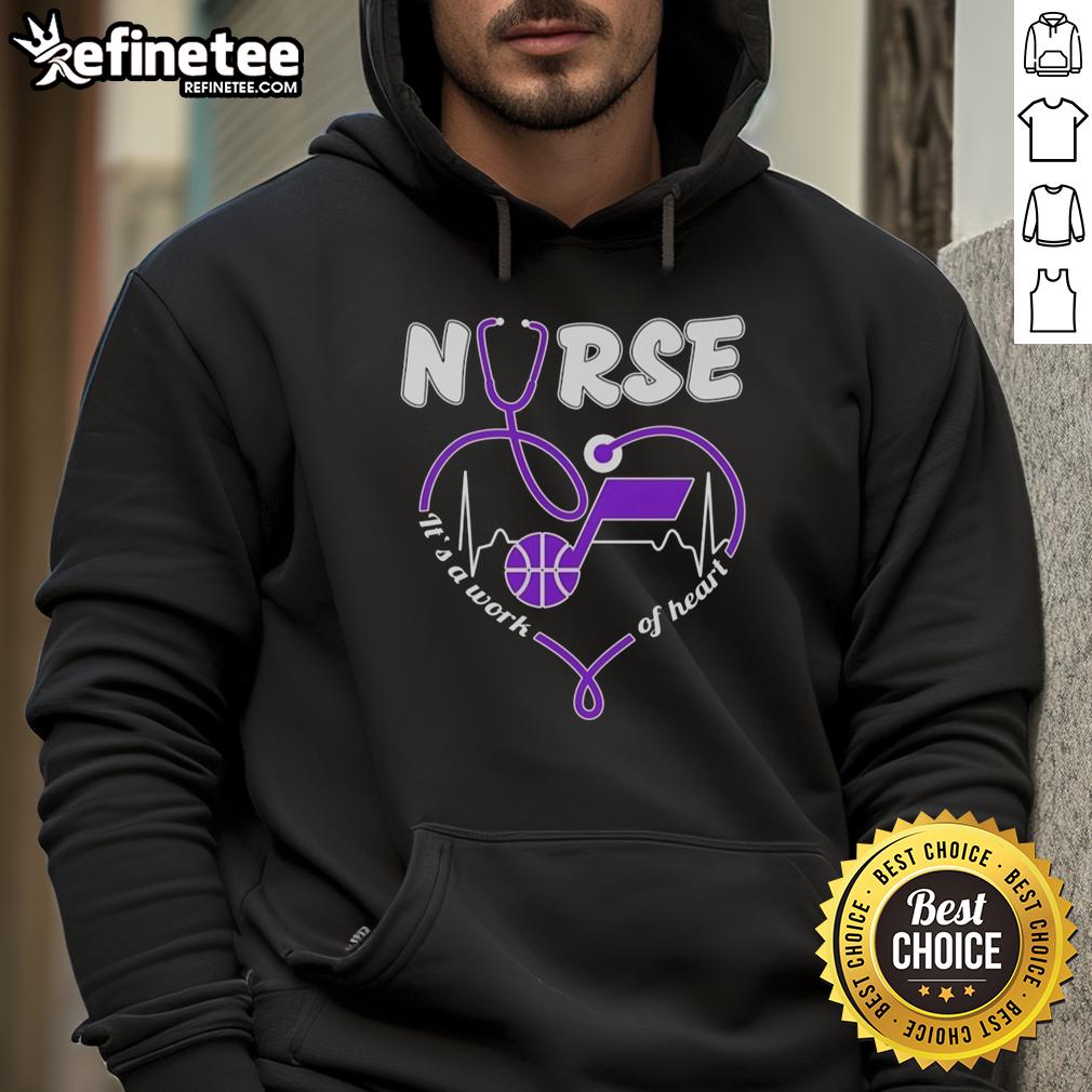 original-utah-jazz-nurse-its-a-work-of-heart-stethoscope-shaped-heart-hoodie Original Utah Jazz Nurse 'It's A Work Of Heart' hoodie featuring a stethoscope-shaped heart design, perfect for fans.