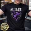 Alt Text: Original Utah Jazz Nurse 'It's A Work Of Heart' T-Shirt featuring a stethoscope shaped like a heart design.