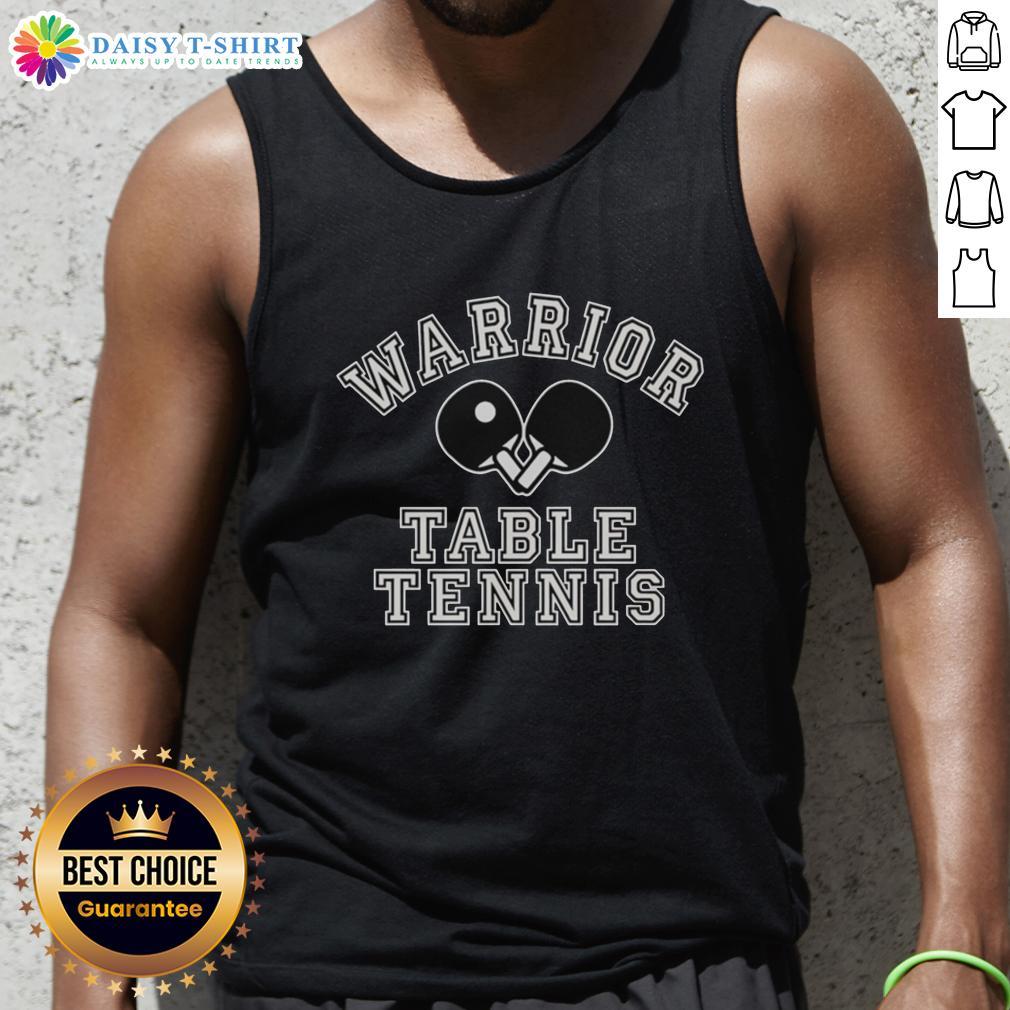 Original Warrior Table Tennis Two Crossed Ping Pong Paddles Tank Top Original Warrior Table Tennis tank top featuring two crossed ping pong paddles design for sports enthusiasts.
