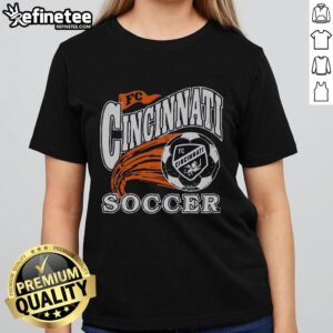 Alt Text: Good FC Cincinnati Retro Heritage Ladies Tee featuring classic design and vibrant team colors for fans.