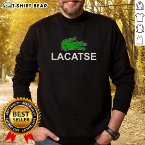 Pretty Lacatse Cat logo parody sweatshirt featuring a playful cat design, perfect for cat lovers and trendy fashion.