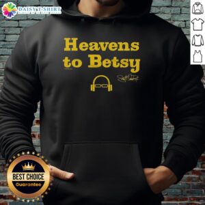 Alt Text: Official Scott Van Pelt Heavens to Betsy Hoodie in black, featuring a stylish design and cozy fit for fans.