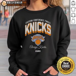 Awesome New York Knicks NBA Playoffs Eastern Conference Finals vintage sweatshirt featuring bold team graphics.