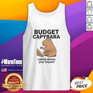 Official Budget Capybara Tank Top showcasing a playful capybara graphic on a stylish, comfortable tank design.