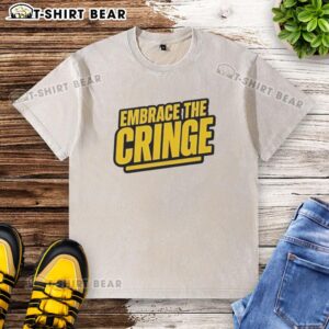 Pretty Embrace The Cringe washed t-shirt featuring a stylish design and soft fabric, perfect for casual wear.
