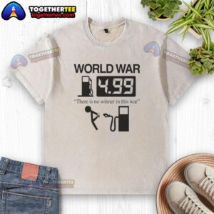 Awesome World War 'There Is No Winner In This War' washed t-shirt featuring a vintage graphic design.