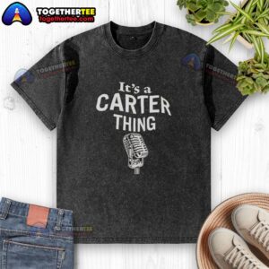 Premium 'It's A Carter Thing' washed t-shirt in soft fabric, perfect for casual style and everyday wear.