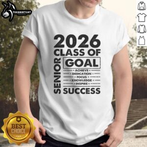 Pretty Goal Success Class of 2026 Senior Grad Graduation T-Shirt featuring a stylish design for proud graduates.