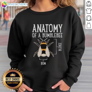 Official Anatomy of a Bumblebee Sweatshirt featuring detailed bumblebee illustrations and vibrant colors.