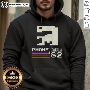 Top Phone Home Signal Sent 82 Pixel Art Hoodie featuring vibrant pixelated design and cozy fit for tech enthusiasts.