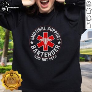Nice Emotional Support Bartender Do Not Pet Vintage T-Shirt - Image 5