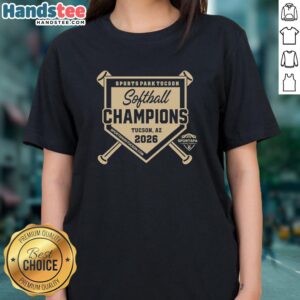 Premium Sports Park Tucson Softball Champions Logo 2026 on a Ladies Tee, celebrating women's softball excellence.