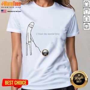 Buffalo Sabres C'mon Do Something ladies tee showcasing team pride and style for women fans.