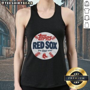 Boston Red Sox MLB X Topps Baseball tank top showcasing vibrant team colors and logo for fans and collectors.