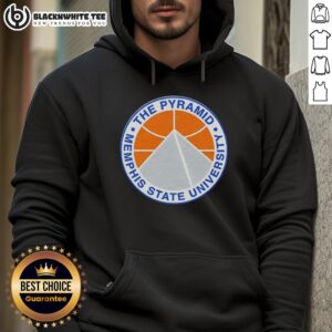 Alt Text: Good The Pyramid Memphis State University Basketball Logo Hoodie featuring iconic team logo on a stylish design.