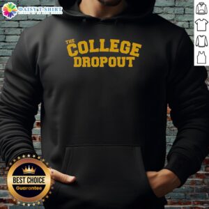 Trendy Top The College Dropout hoodie in black featuring iconic album art, perfect for casual wear and music fans.